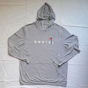 Levelwear Golfzon Social LS Gray Light Pocket Hoodie Men's Size: X-Large